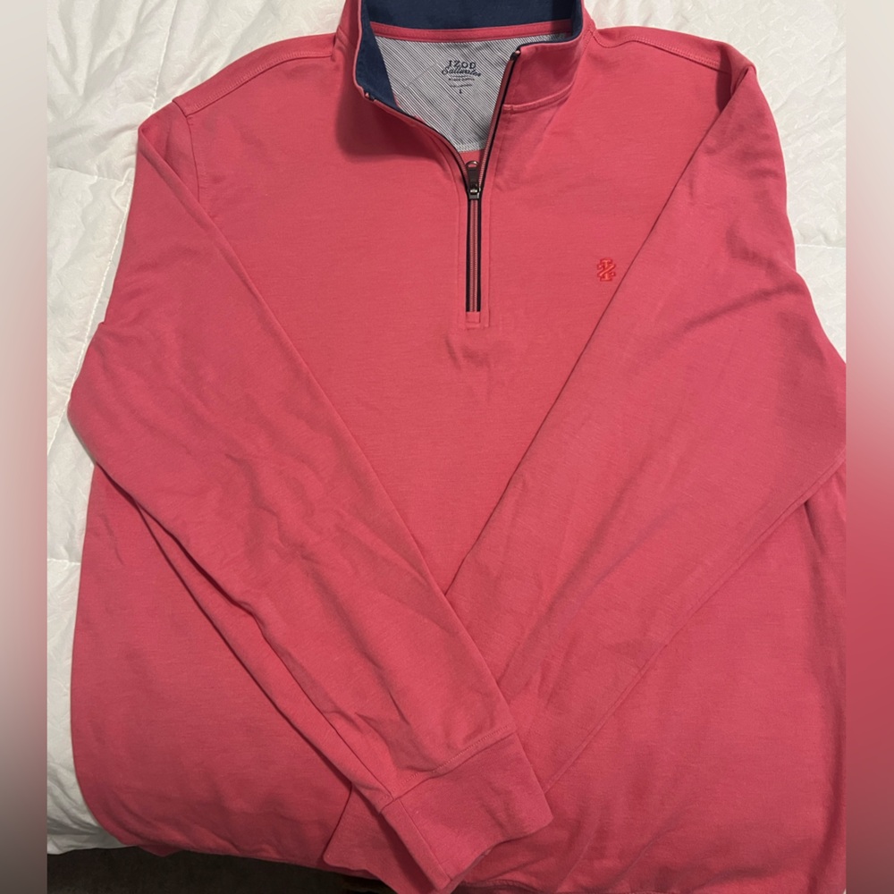 Izod Red 1/4 Zip... Pink/Salmon